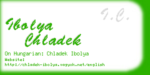 ibolya chladek business card